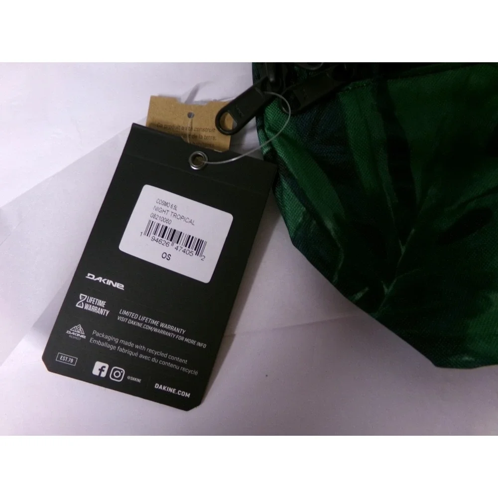 UNISEX DAKINE 6.5L COSMO BACKPACK~GREEN‎ / TROPICAL~NWT
